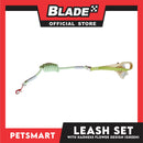 Pet Harness with Leash (Green) Flower Design