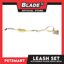 Pet Harness with Leash (Blue Green) Flower Design