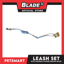 Pet Harness with Leash (Blue) Flower Design