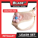 Pet Harness with Leash (Pink) Flower Design