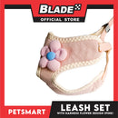 Pet Harness with Leash (Pink) Flower Design