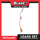 Pet Harness with Leash (Pink) Flower Design