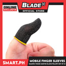10pcs Gaming Finger Sleeves for Mobile Gaming (Black/Yellow)