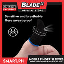 10pcs Gaming Finger Sleeves for Mobile Gaming (Black/Blue)