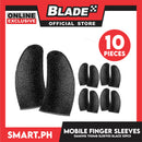10pcs Gaming Finger Sleeves for Mobile Gaming (Black)