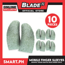 10pcs Gaming Finger Sleeves for Mobile Gaming (Gray/Green)