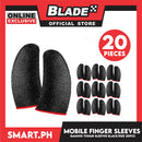 20pcs Gaming Finger Sleeves for Mobile Gaming (Black/Red)