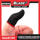 20pcs Gaming Finger Sleeves for Mobile Gaming (Black/Red)