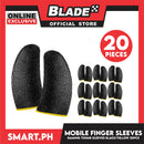 20pcs Gaming Finger Sleeves for Mobile Gaming (Black/Yellow)