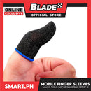 20pcs Gaming Finger Sleeves for Mobile Gaming (Black/Blue)