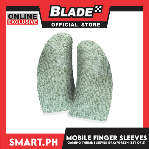20pcs Gaming Finger Sleeves for Mobile Gaming (Gray/Green)