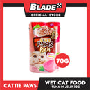 Cattie Paws Rich Tuna in Jelly Cat Wet Food 70g