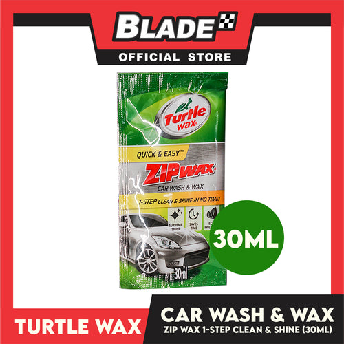12pcs Turtle Wax Zip Wax Car Wash &amp; Wax Quick &amp; Easy 30ml
