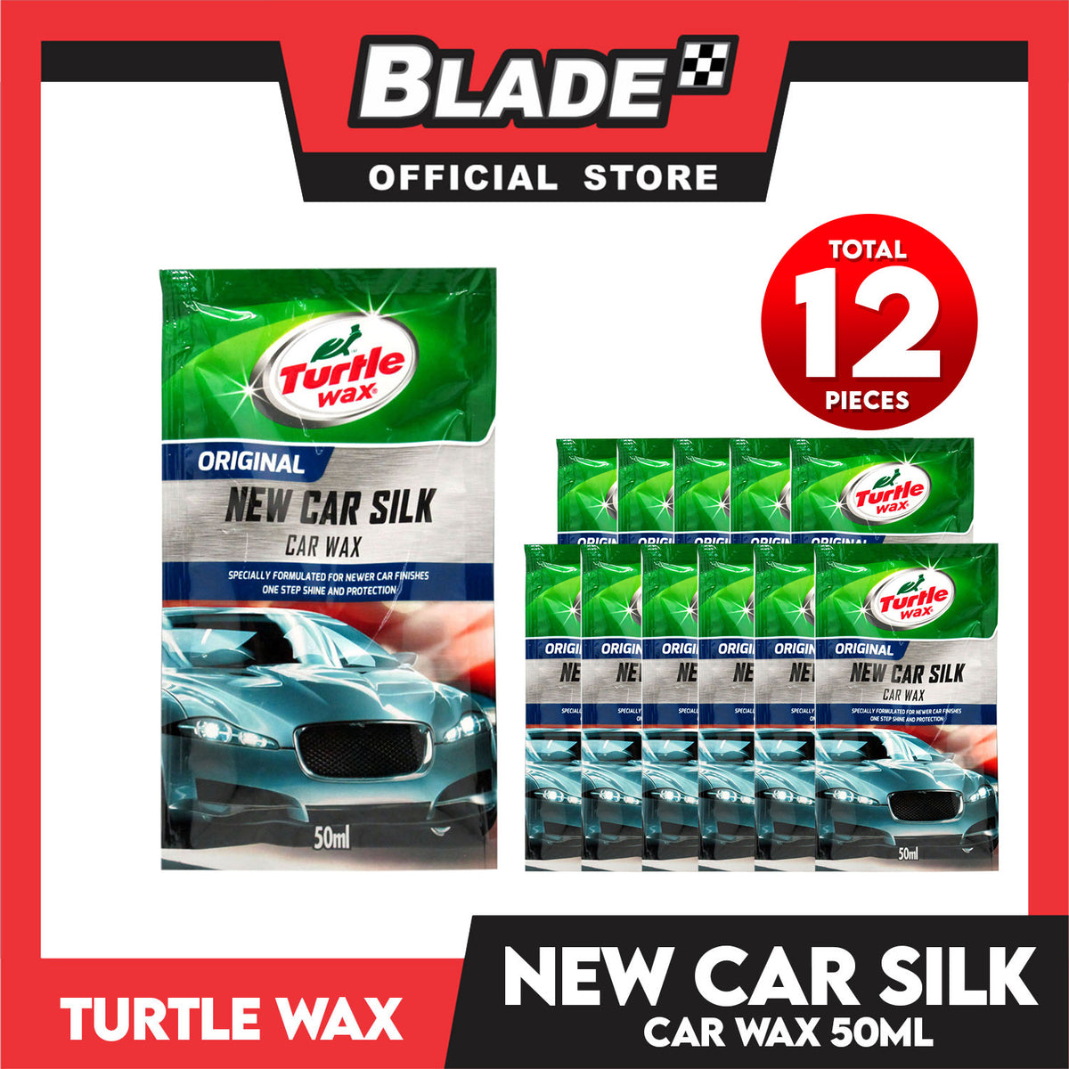 12pcs Turtle Wax New Car Silk Car Wax A-2808 50mL