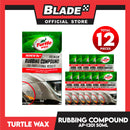 12pcs Turtle Wax Premium Rubbing Compound 50mL