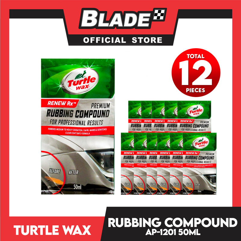 12pcs Turtle Wax Premium Rubbing Compound 50mL – blade.ph