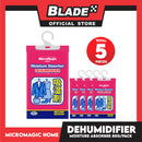 Micromagic Home Hanging Dehumidifier Moisture Absorber (5pcs) 80g/Sachet prevents moisture damage and mold growth