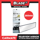 Carmate M2 Car Rearview Mirror 3000SR (268x74MM) Black Frame Gently Curved Mirror
