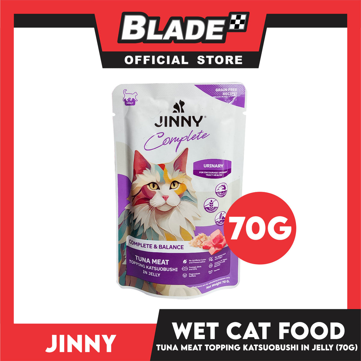 Jinny Urinary Complete and Balance (Tuna and Katsuobushi in Jelly) Flavor Cat Wet Food