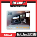 70mai Dash Camera 4k T800 HDR Set 1440P 3-Channel Recording Built-on GPS