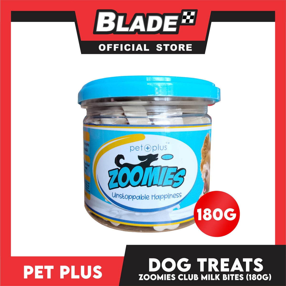 Pet Plus Zoomies Club Milk Bites Dog Treat 180g