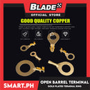 4pcs Electric Lugs Ring Type Terminal Gold Plated Ring 3mm (M3) Golden Brass Non-insulated Copper