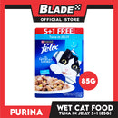 Purina Felix 5+1 Tuna in Jelly for Adult Cats 510g