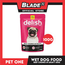 Pet One Delish Beef Chunks in Gravy Wet Cat Food 100g