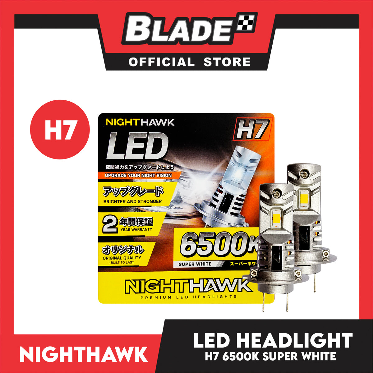 NightHawk LED H7 (6500K) HeadLight Super White