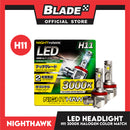 NightHawk LED H11 (3000K) HeadLight Halogen Color Match