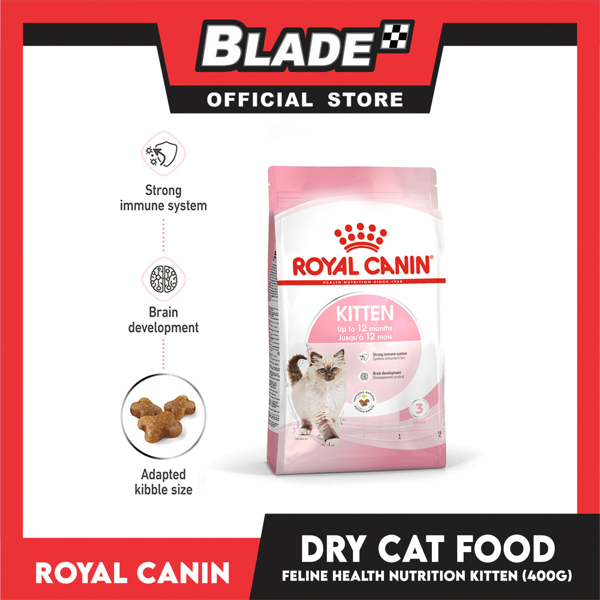 Royal Canin Kitten (400g) Dry Cat Food - Feline Health Nutrition