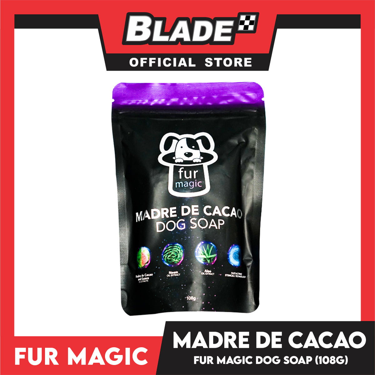 Fur Magic Madre de Cacao 108g (Violet) Dog Soap
