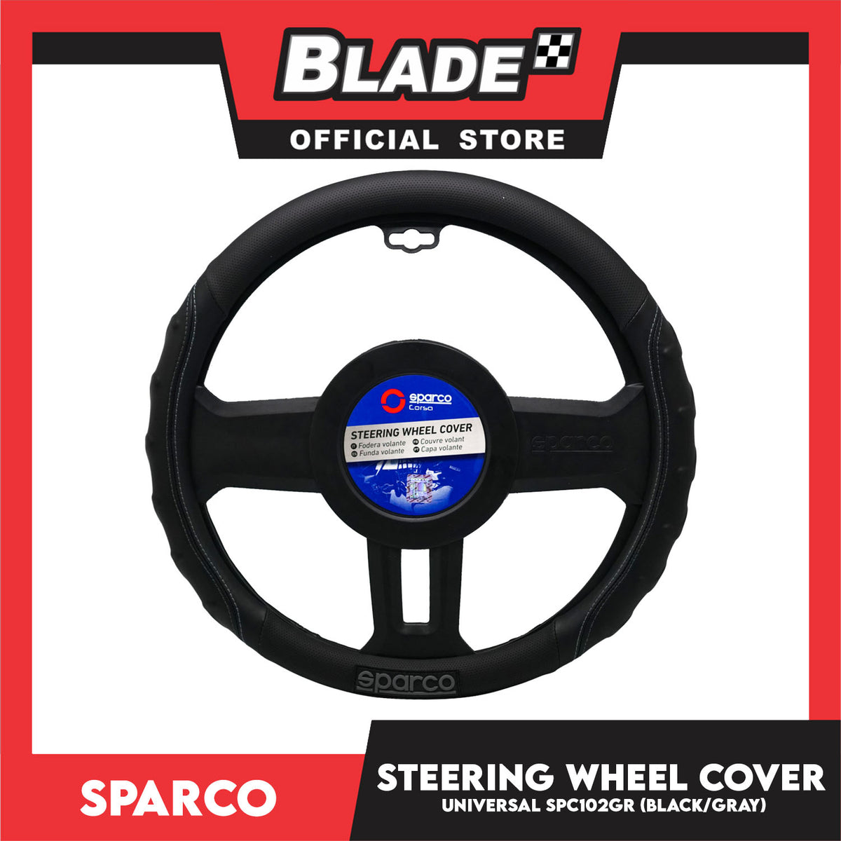 Sparco Steering Wheel Cover SPS102 for Toyota, Mitsubishi, Honda, Hyundai, Ford, Nissan, Suzuki, Isuzu, Kia, MG and more