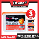 3pcs Micromagic Dehumidifier 500ml (Citrus) Eliminates Musty Odor, Suitable For Your Car And Closets
