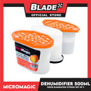 3pcs Micromagic Dehumidifier 500ml (Citrus) Eliminates Musty Odor, Suitable For Your Car And Closets