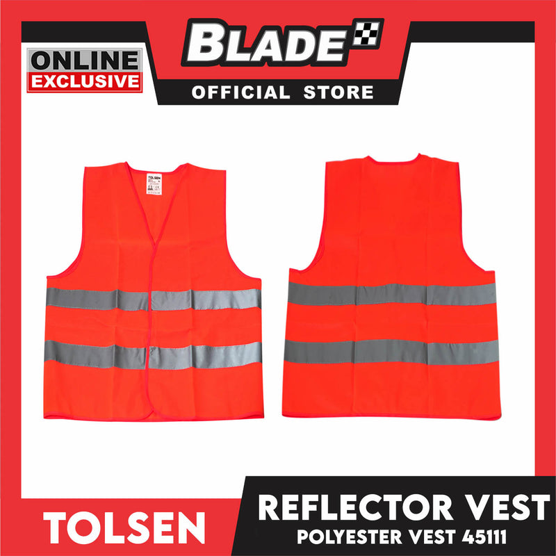 Tolsen Safety Reflector Vest Polyester Neon Orange XL (45111)