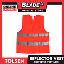 Tolsen Safety Reflector Vest Polyester Neon Orange XL (45111)