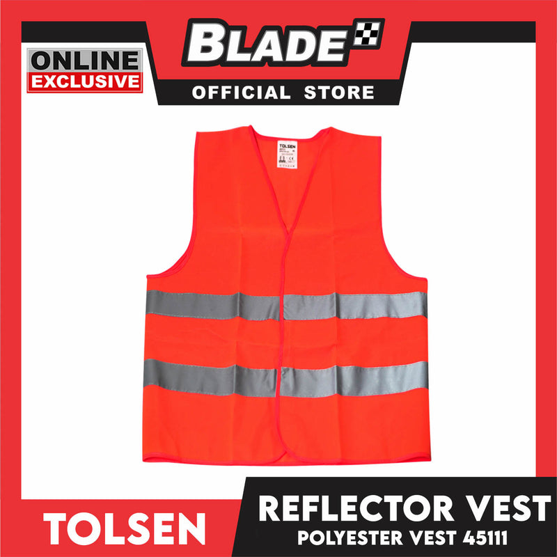 Tolsen Safety Reflector Vest Polyester Neon Orange XL (45111)