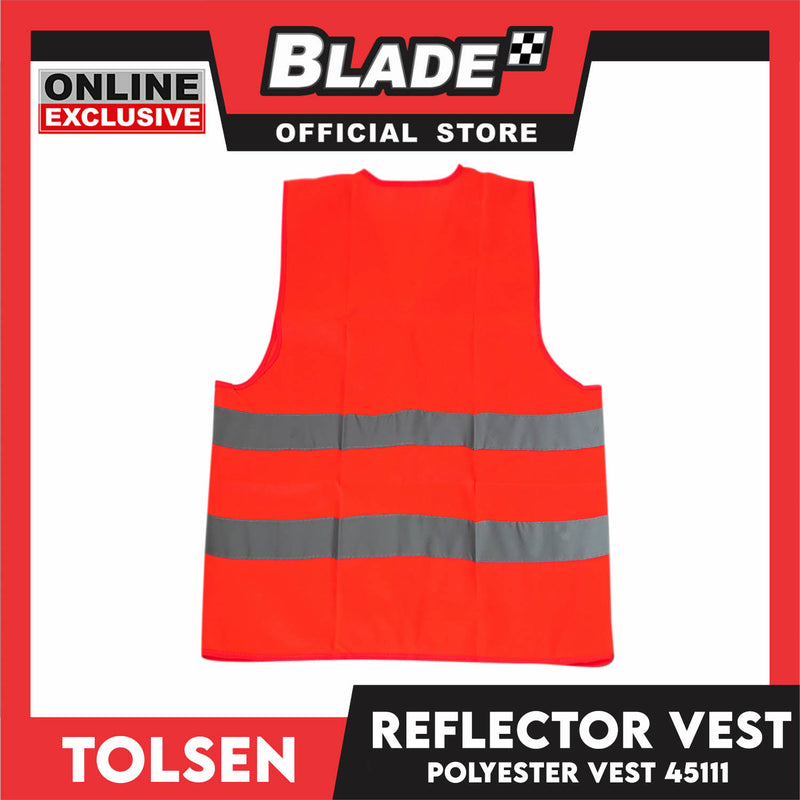 Tolsen Safety Reflector Vest Polyester Neon Orange XL (45111)
