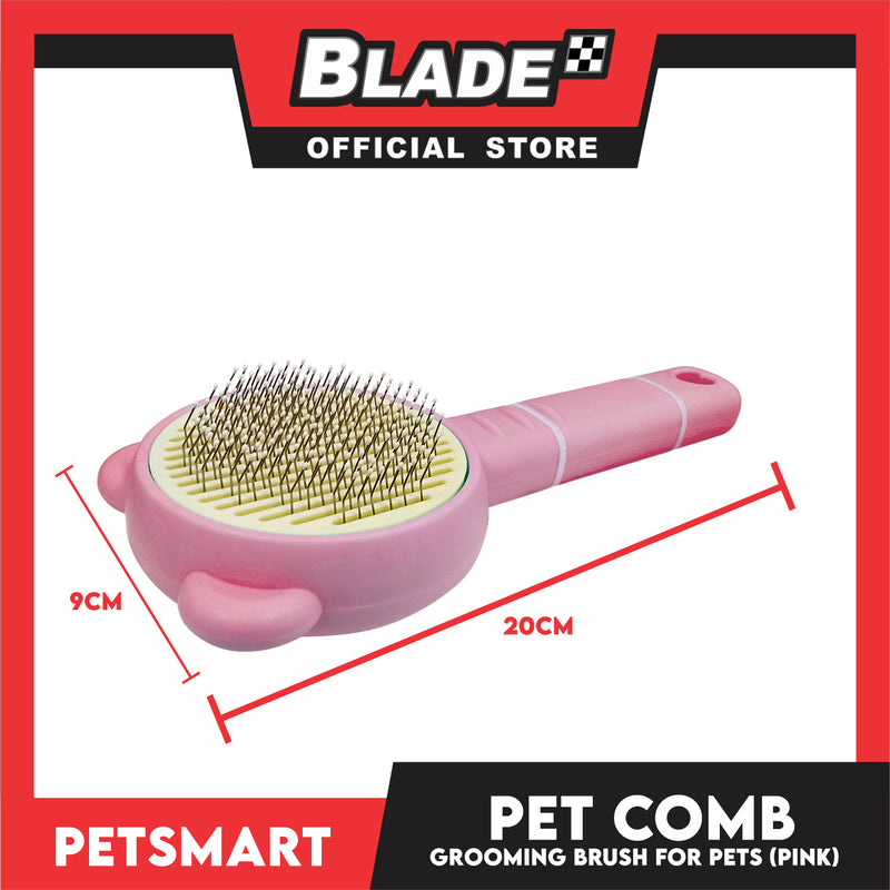 Pet Comb Easy Clean 01 (Pink) Grooming Brush for Pets