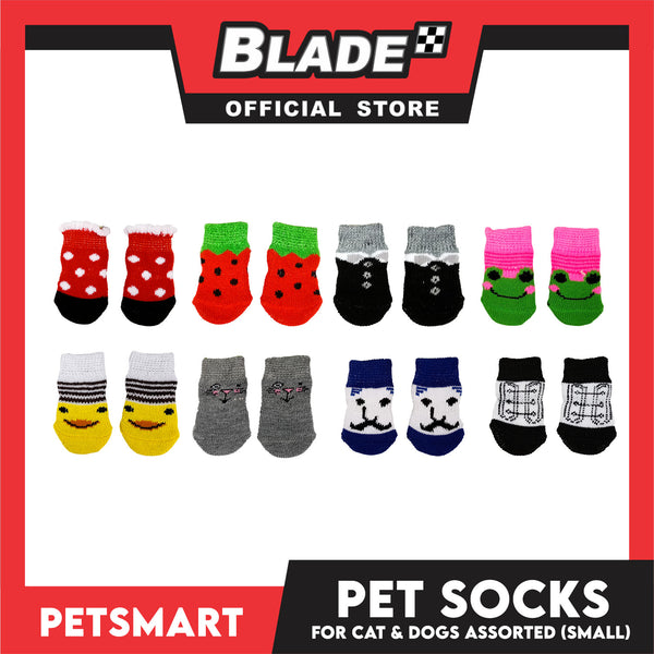 Pet Socks for Cats and Dogs Assorted Designs (Small)