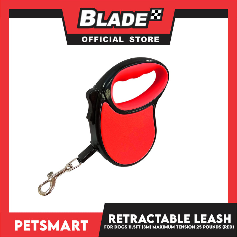 Retractable Leash for Dogs 11.5ft (3M) Maximum Tension 25pounds (Red)