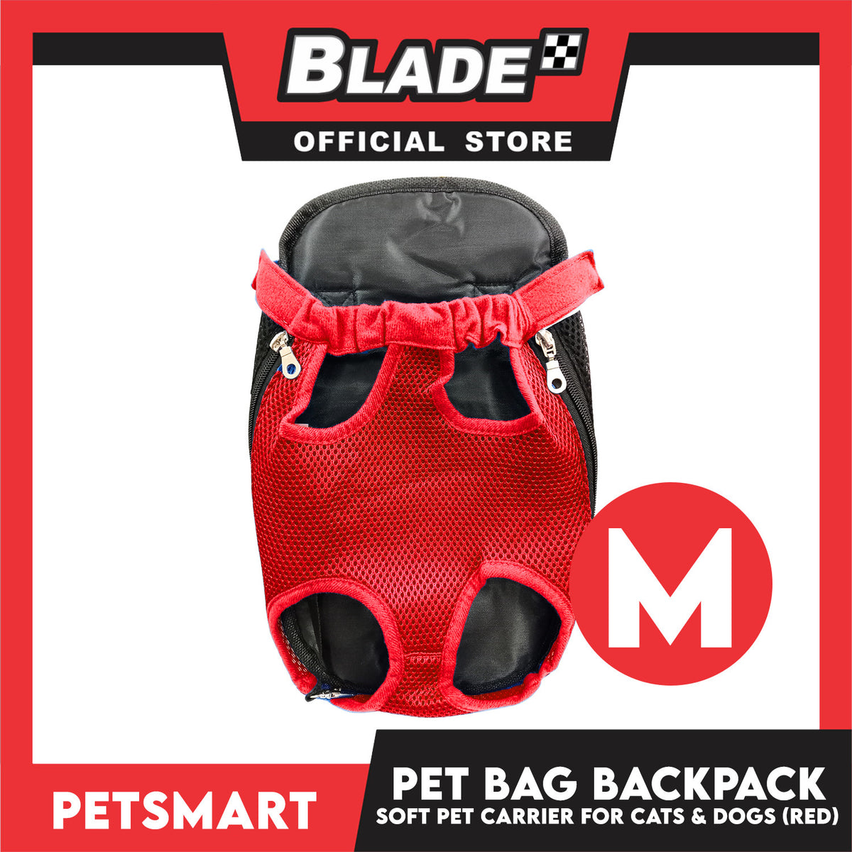 Pet Bag Backpack, Soft Pet Carrier for Cats and Dogs, Red Color (Medium)