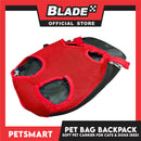 Pet Bag Backpack, Soft Pet Carrier for Cats and Dogs, Red Color (Medium)