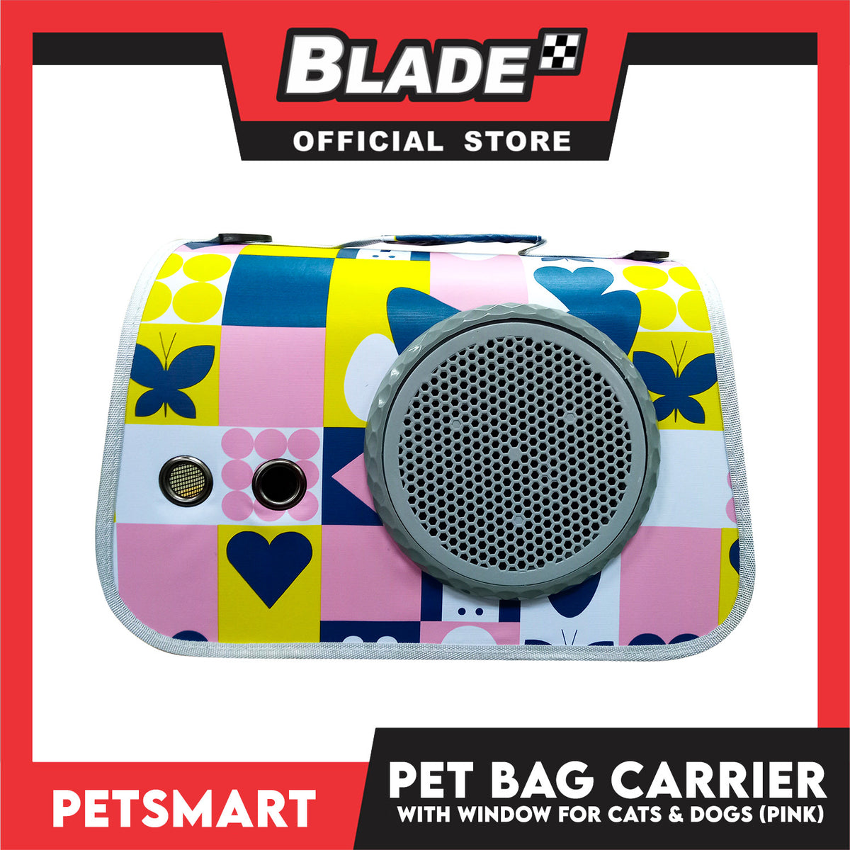Pet Bag Carrier with Window for Cats and Dogs (Pink) 40cm x 27cm x 27cm