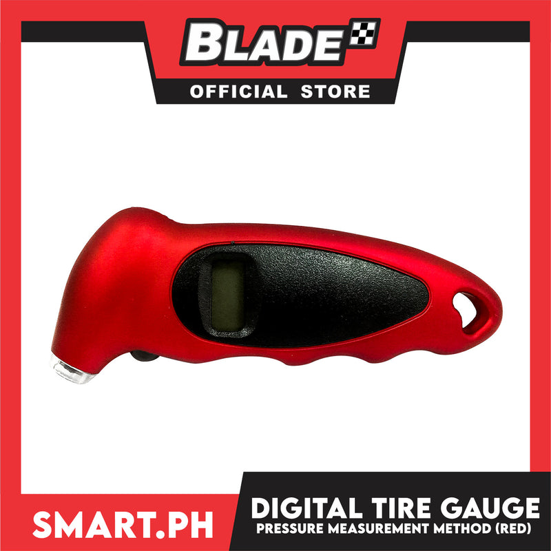 Digital Tire Gauge Pressure Measurement Method (Red)