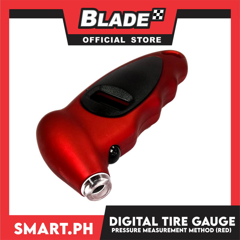 Digital Tire Gauge Pressure Measurement Method (Red)