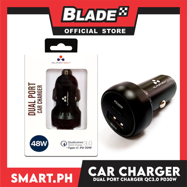 Car Charger Dual Port Quick Charge 3.0 Type-C PD30W