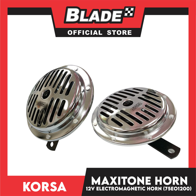 Korsa Maxitone Electromagnetic Horn 12V (75E01200) Silver Color