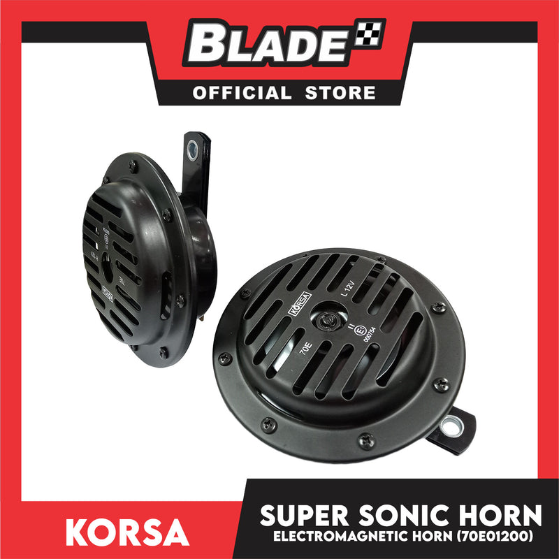 Korsa Super Sonic Electromagnetic Horn 12V (70E01200) Black Color